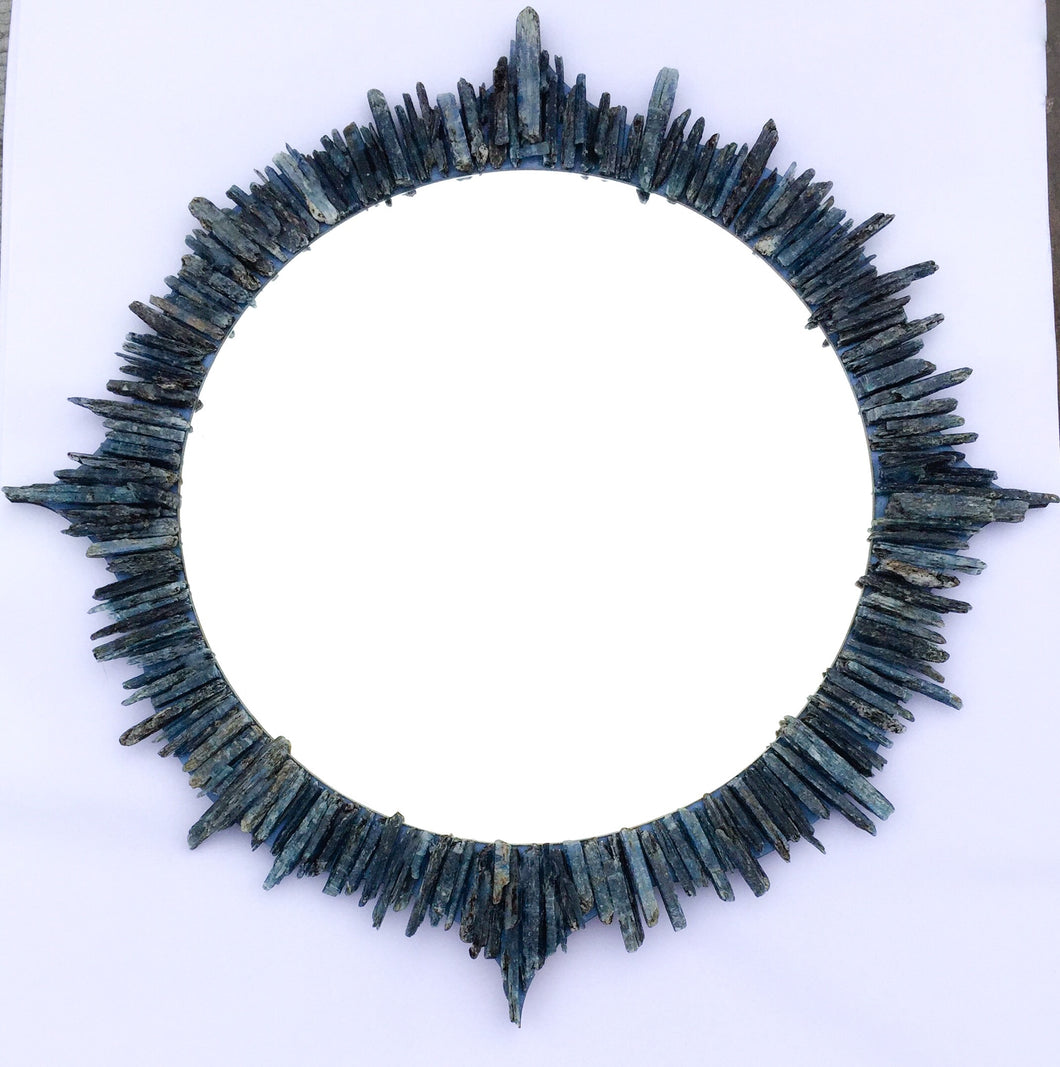 Kyanite mosaic mirror